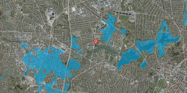 Oversvømmelsesrisiko fra vandløb på Mørkhøjvej 77, 2. tv, 2700 Brønshøj