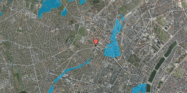 Oversvømmelsesrisiko fra vandløb på Mågevej 6, 1. th, 2400 København NV