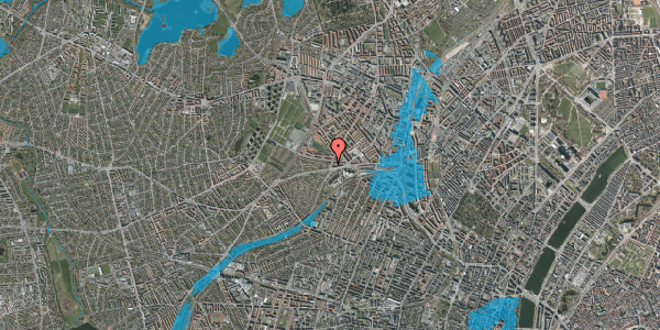 Oversvømmelsesrisiko fra vandløb på Mågevej 9, 2400 København NV
