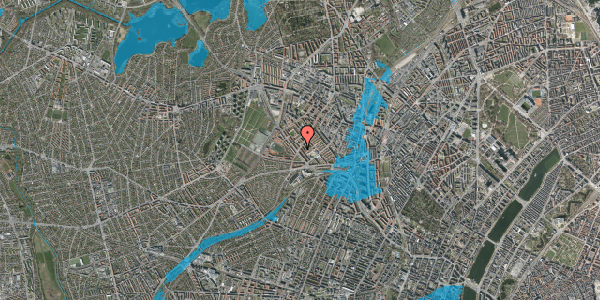 Oversvømmelsesrisiko fra vandløb på Mågevej 18, 2. tv, 2400 København NV