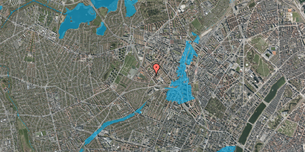 Oversvømmelsesrisiko fra vandløb på Mågevej 21, 1. tv, 2400 København NV
