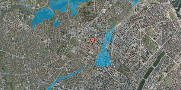 Oversvømmelsesrisiko fra vandløb på Mågevej 44, 3. , 2400 København NV