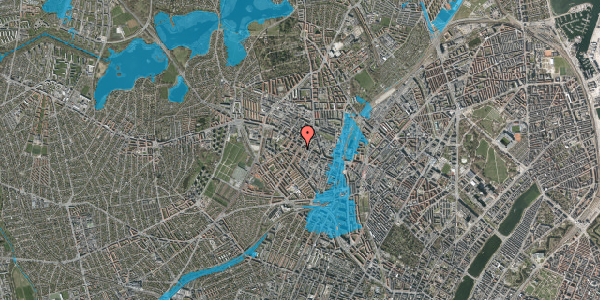 Oversvømmelsesrisiko fra vandløb på Mågevej 82, st. th, 2400 København NV