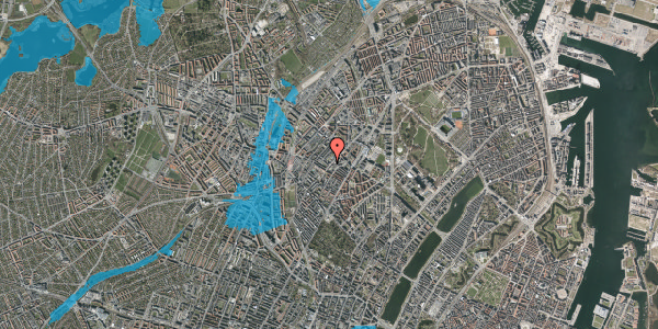 Oversvømmelsesrisiko fra vandløb på Nannasgade 2, 2. th, 2200 København N