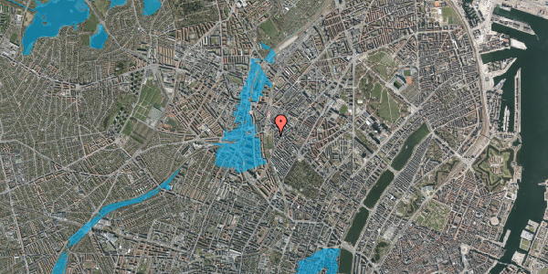 Oversvømmelsesrisiko fra vandløb på Nordbanegade 22, 3. th, 2200 København N