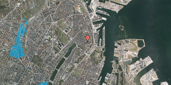 Oversvømmelsesrisiko fra vandløb på Nordborggade 11, st. th, 2100 København Ø