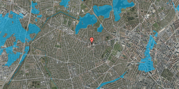 Oversvømmelsesrisiko fra vandløb på Nordfeldvej 6, st. th, 2700 Brønshøj