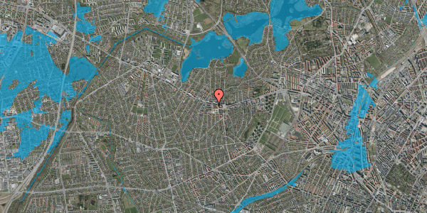 Oversvømmelsesrisiko fra vandløb på Nordfeldvej 10, 1. th, 2700 Brønshøj