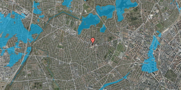 Oversvømmelsesrisiko fra vandløb på Nordfeldvej 12, 1. tv, 2700 Brønshøj
