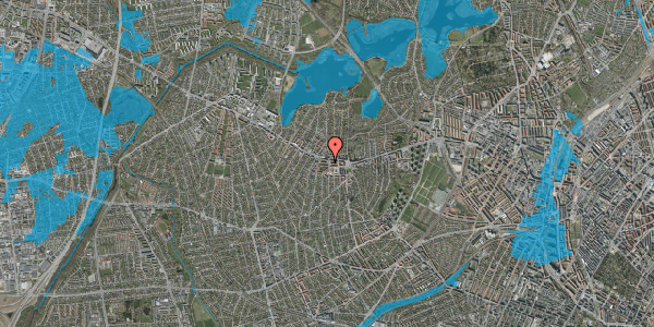 Oversvømmelsesrisiko fra vandløb på Nordfeldvej 12, 2. tv, 2700 Brønshøj