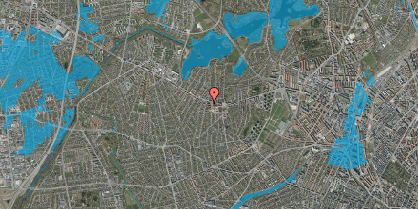 Oversvømmelsesrisiko fra vandløb på Nordfeldvej 16, 3. th, 2700 Brønshøj