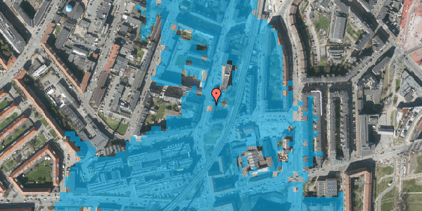 Oversvømmelsesrisiko fra vandløb på Nordre Fasanvej 214, 4. th, 2200 København N