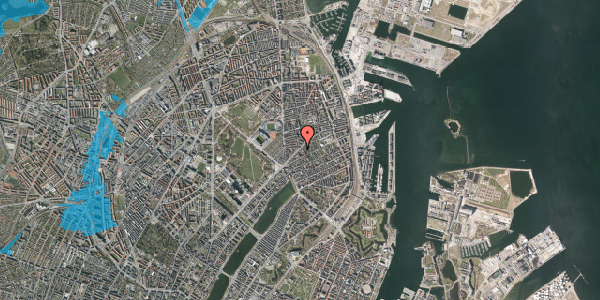 Oversvømmelsesrisiko fra vandløb på Nordre Frihavnsgade 26, st. 2, 2100 København Ø