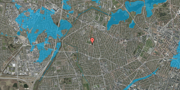 Oversvømmelsesrisiko fra vandløb på Nordrupvej 59, 2700 Brønshøj