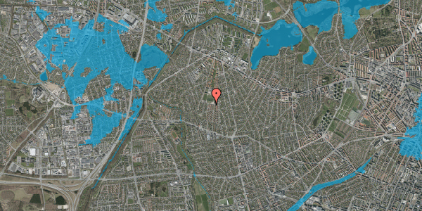 Oversvømmelsesrisiko fra vandløb på Nordrupvej 67, 2700 Brønshøj