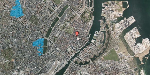Oversvømmelsesrisiko fra vandløb på Ny Adelgade 9, 2. tv, 1104 København K