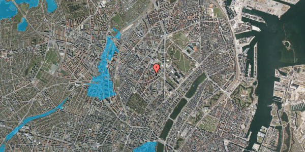 Oversvømmelsesrisiko fra vandløb på Nøddebogade 17, 4. tv, 2200 København N