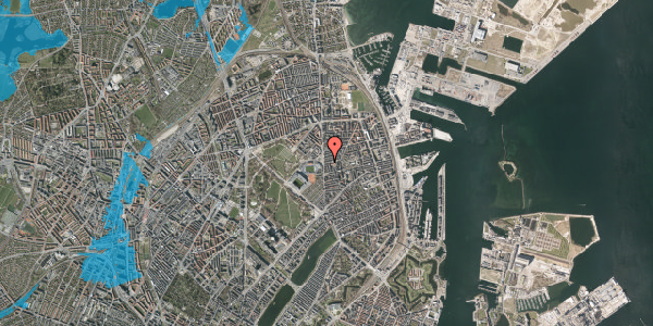 Oversvømmelsesrisiko fra vandløb på Nøjsomhedsvej 3, 2. , 2100 København Ø
