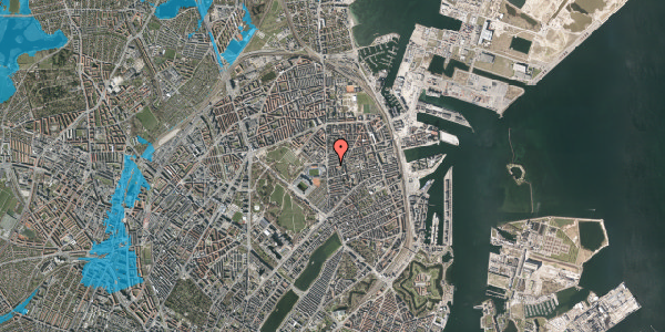 Oversvømmelsesrisiko fra vandløb på Nøjsomhedsvej 5, 5. tv, 2100 København Ø