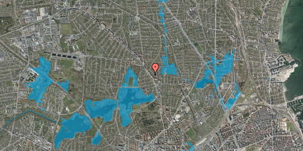 Oversvømmelsesrisiko fra vandløb på Nøkkerosevej 1, 2. th, 2400 København NV