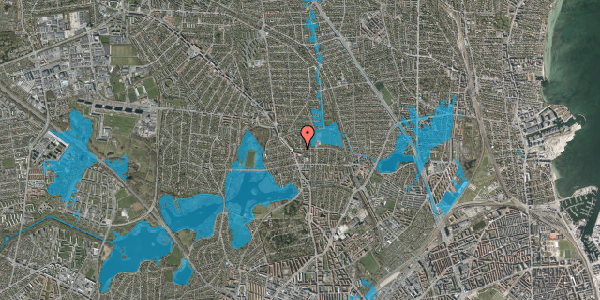 Oversvømmelsesrisiko fra vandløb på Nøkkerosevej 10, 2400 København NV