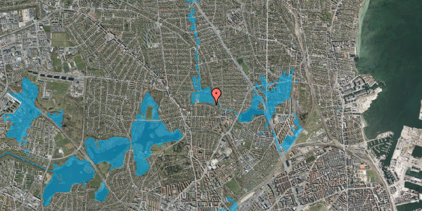 Oversvømmelsesrisiko fra vandløb på Nøkkerosevej 53, 2400 København NV