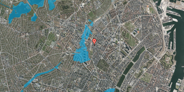 Oversvømmelsesrisiko fra vandløb på Nørrebrogade 202, st. , 2200 København N