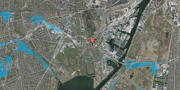 Oversvømmelsesrisiko fra vandløb på Offenbachsvej 32, 2. tv, 2450 København SV