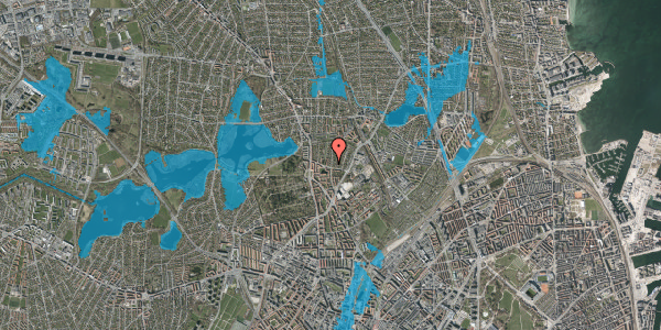 Oversvømmelsesrisiko fra vandløb på Oldfuxvej 1, 2. , 2400 København NV