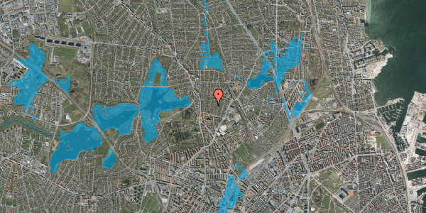 Oversvømmelsesrisiko fra vandløb på Oldfuxvej 15, 2400 København NV