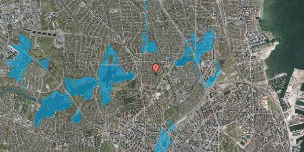 Oversvømmelsesrisiko fra vandløb på Oldfuxvej 24, 2400 København NV