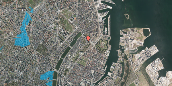 Oversvømmelsesrisiko fra vandløb på Olof Palmes Gade 11, 5. tv, 2100 København Ø
