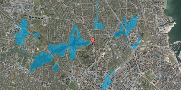 Oversvømmelsesrisiko fra vandløb på Orgelbyggervej 12, 2400 København NV