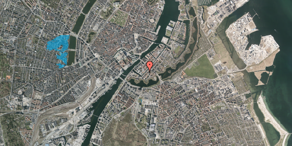 Oversvømmelsesrisiko fra vandløb på Overgaden Oven Vandet 30A, 3. tv, 1415 København K