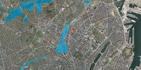 Oversvømmelsesrisiko fra vandløb på Overskæringen 1, 2. th, 2200 København N