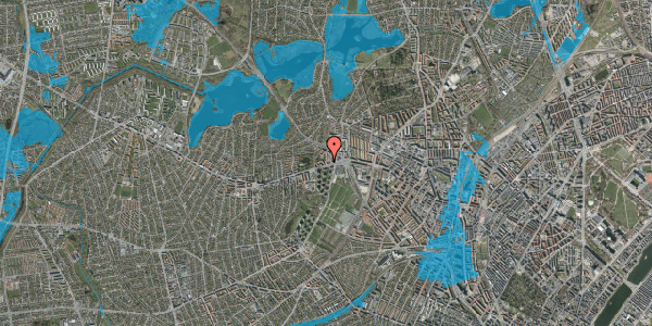 Oversvømmelsesrisiko fra vandløb på Parkstykket 2, st. th, 2700 Brønshøj