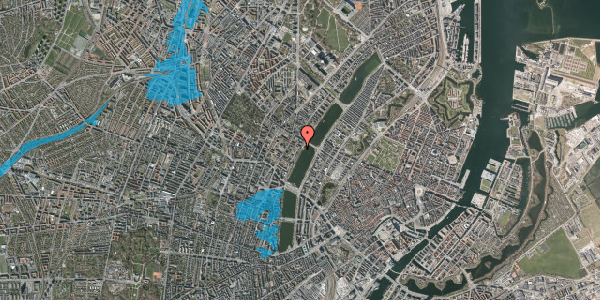Oversvømmelsesrisiko fra vandløb på Peblinge Dossering 14, 4. , 2200 København N