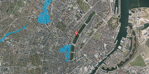 Oversvømmelsesrisiko fra vandløb på Peblinge Dossering 26A, 1. , 2200 København N