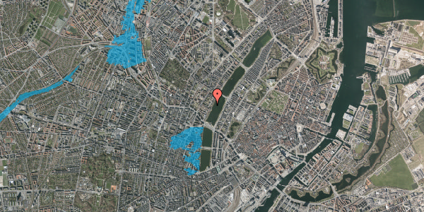 Oversvømmelsesrisiko fra vandløb på Peblinge Dossering 28, 4. tv, 2200 København N