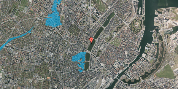 Oversvømmelsesrisiko fra vandløb på Peblinge Dossering 32A, st. tv, 2200 København N