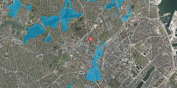 Oversvømmelsesrisiko fra vandløb på Perlestikkervej 11, 4. th, 2400 København NV