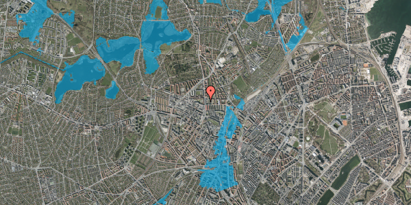 Oversvømmelsesrisiko fra vandløb på Perlestikkervej 13, st. tv, 2400 København NV