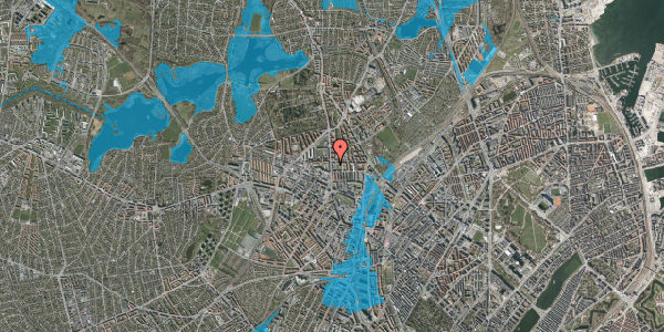 Oversvømmelsesrisiko fra vandløb på Perlestikkervej 17, 2. th, 2400 København NV