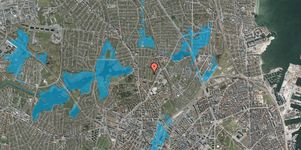Oversvømmelsesrisiko fra vandløb på Pernillevej 13, 1. , 2400 København NV