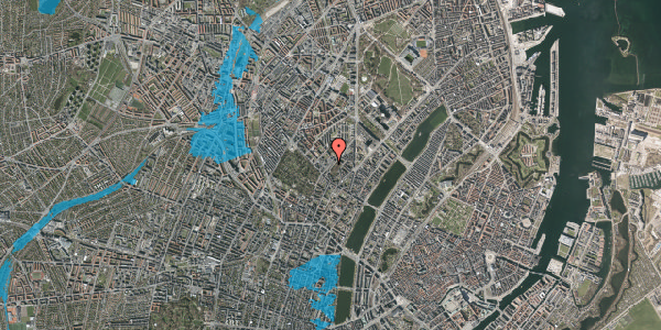 Oversvømmelsesrisiko fra vandløb på Peter Fabers Gade 32, 4. th, 2200 København N
