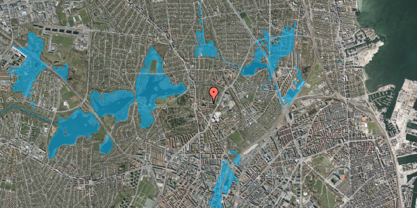 Oversvømmelsesrisiko fra vandløb på Peter Rørdams Vej 26, st. tv, 2400 København NV