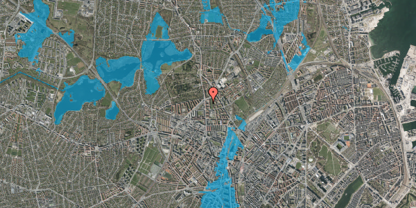 Oversvømmelsesrisiko fra vandløb på Postholdervej 8, 3. th, 2400 København NV