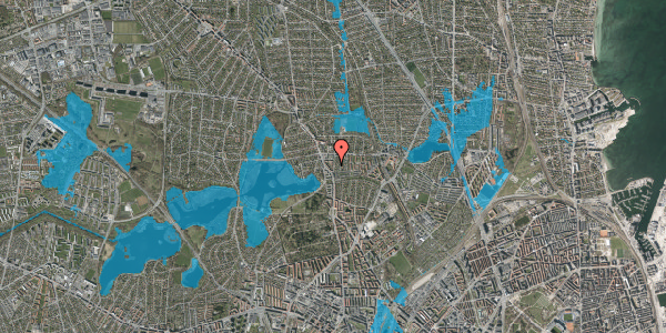 Oversvømmelsesrisiko fra vandløb på Pragtstjernevej 11, 2400 København NV