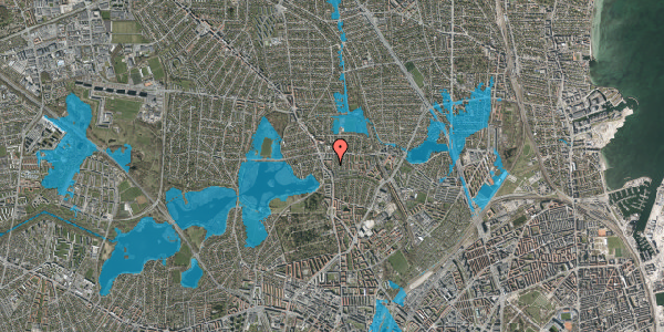 Oversvømmelsesrisiko fra vandløb på Pragtstjernevej 13, 2400 København NV