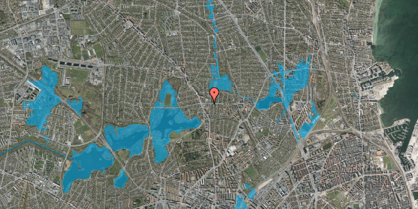 Oversvømmelsesrisiko fra vandløb på Pragtstjernevej 29, 1. 1, 2400 København NV